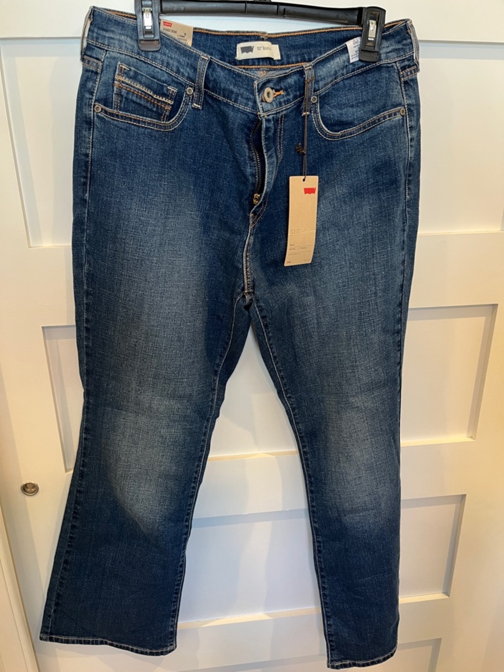 Levi's Women's Bootcut Jeans in Dark Blue Denim